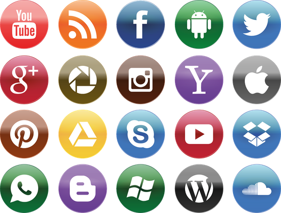 Logos verschiedener bekannter Online Dienste, Lizenz: CC0