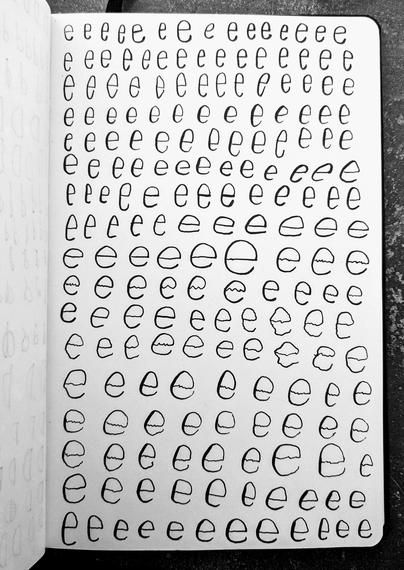 A page of e's