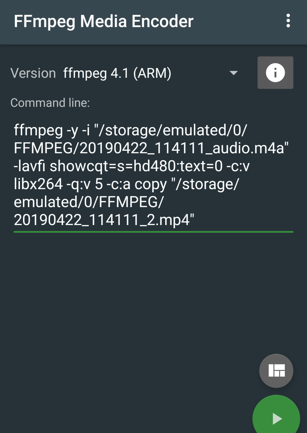 ffmpeg android create video from images