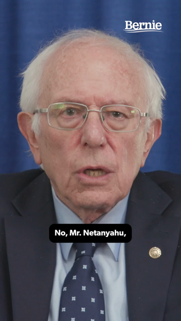 Video by Bernie Sanders on Netanyahu, the Israeli government Gaza and the Palestinians.