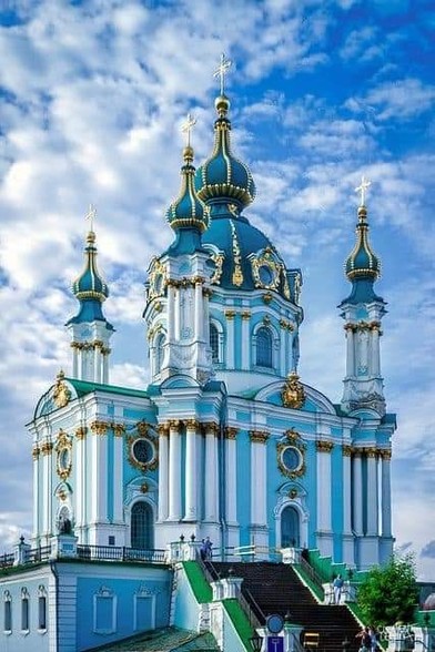 St. Andrew’s church in Kyiv, Ukraine.