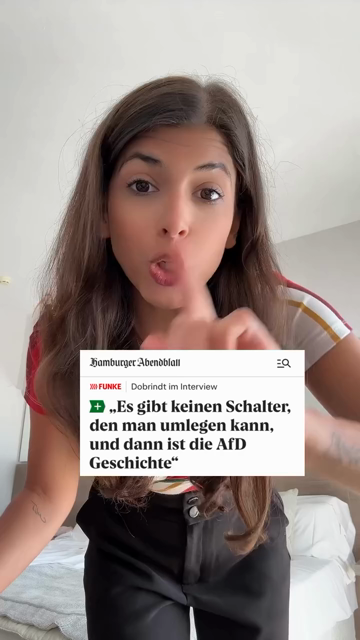 Daniela Sepehri zu Alexander Dobrindts Aussage „Es gibt keinen Schalter, den man umlegen kann, und dann ist die AfD Geschichte”.