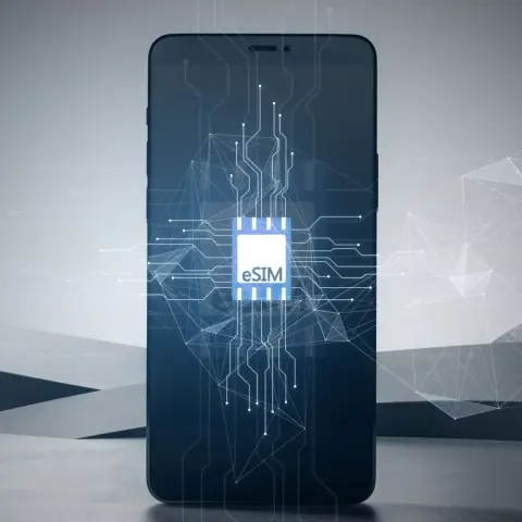 Smartphone with eSIM chip by 123rf ID291255113