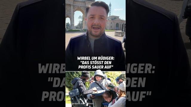 Antonio Rüdiger sorgt bei einem Aufeinandertreffen mit Fans für Aufsehen. #shorts