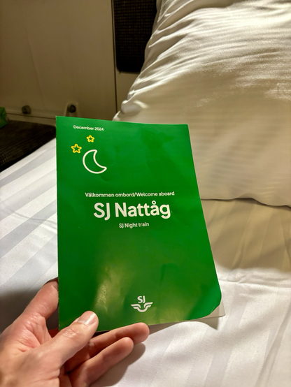 SJ Nattåg Broschüre