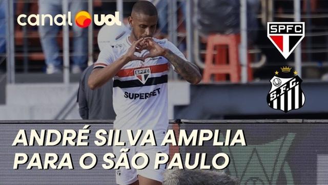 SÃO PAULO X SANTOS: ANDRÉ SILVA AMPLIA PARA O TRICOLOR NO MORUMBIS! VEJA O GOL