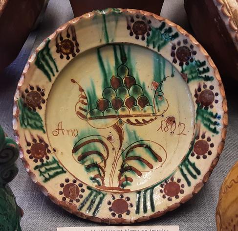 Slipware dish, Horsens, Danmark, 1802