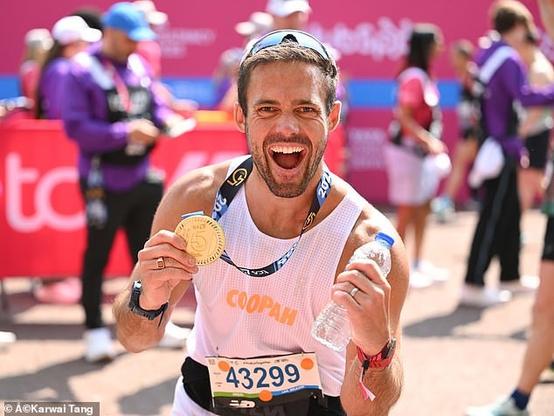 A host of stars ran the London Marathon on Sunday - with many achieving incredible times. Spencer Matthews (seen) had an astonishing time of three hours and six minutes
