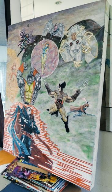 the entire painting seen from another angle, from the right side