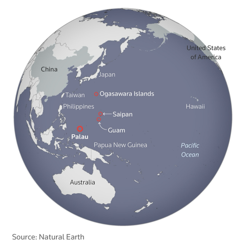 Map of Asia Pacific Islands
