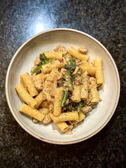 Sausage, Fennell & Broccolini Rigatoni [OC]