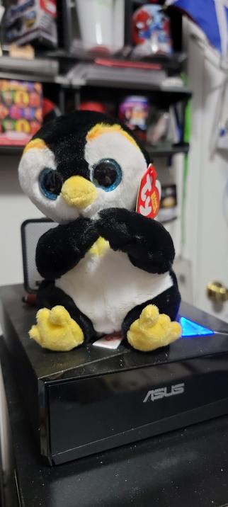 Tux the Penguin.
Arianna's stuffed toy gift to me.