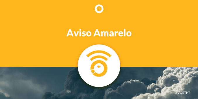 Aviso Amarelo devido a Trovoada
