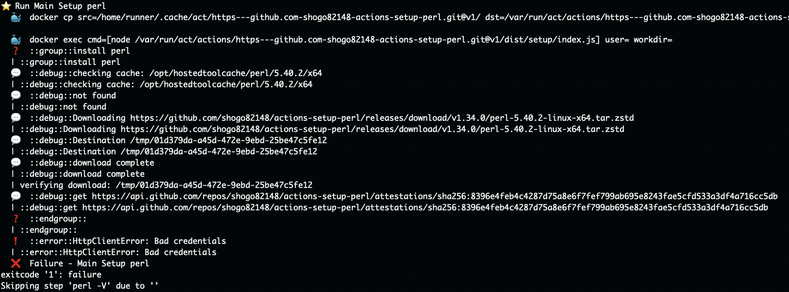 Output of Forgejo Runner logging