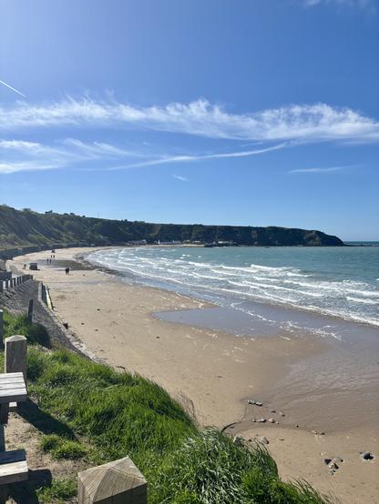 Views across Nefyn beach. At the end of the beach are 3-4 houses that can only be accessed over the beach if you’re driving. Lovely and romantic, not very practical!