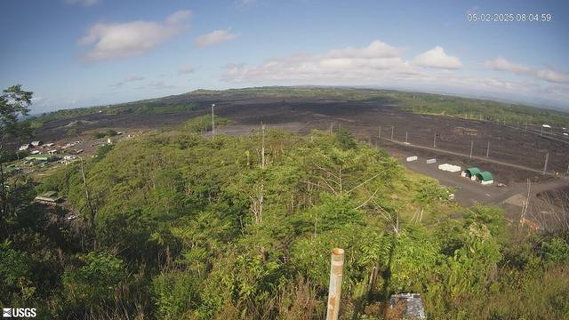 Webcam view of a volcano.