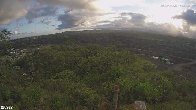 Webcam view of a volcano.