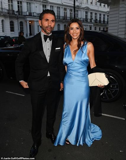 Eva Longoria and her husband José Bastón looked glamorous as they led the star-studded arrivals at David Beckham 's lavish 50th birthday celebrations in London on Saturday
