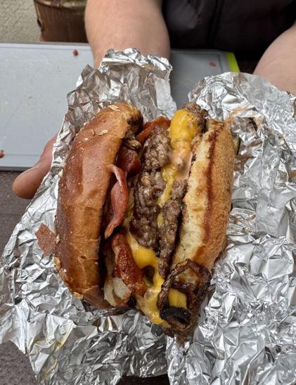 Just a burger with bacon