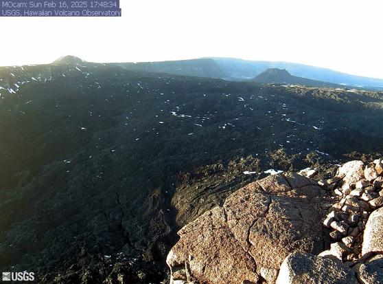 Webcam view of a volcano.
