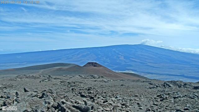 Webcam view of a volcano.