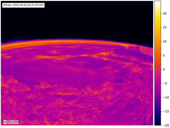 Webcam view of a volcano.