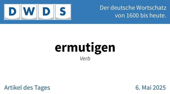 ermutigen | Verb