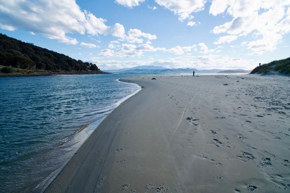 Carlton River outflow into Frederic Henry Bay, southeastern Tasmania.