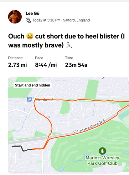 Strava run route
