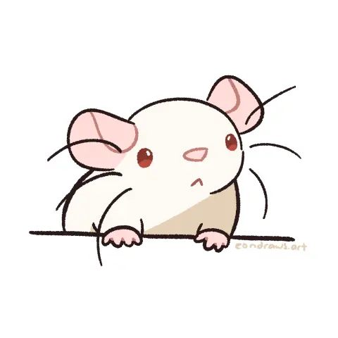 a pink eyed white rat peeks up curiously
