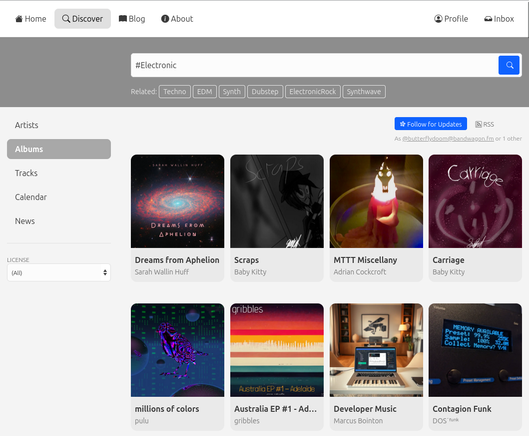 Bandwagon - Discovery / Search portal showing off albums