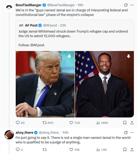 They literally can't comprehend that a person named "Jamal" might be good at what they do.