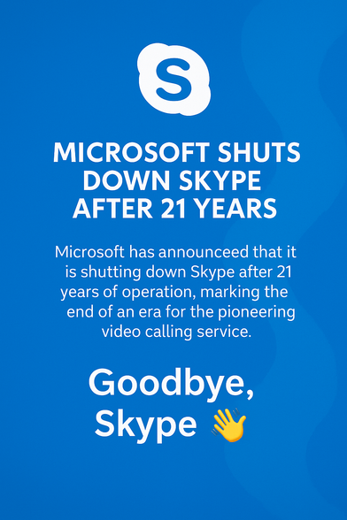 Microsoft said it would retire Skype on May 5 to streamline its services and prioritise Teams for communication and collaboration.
Skype users can move to Microsoft Teams Free, which offers many of the same core features and more.