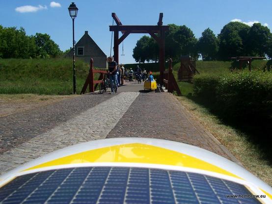 On the way into Bourtange we crossed various bridges to get around the fortifications. Those cobbles are really horrible.