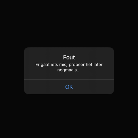 Screenshot van RTL Nieuws foutmelding.