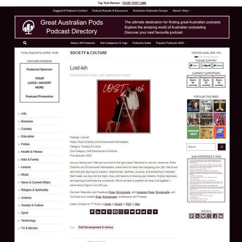 Lost-ish
Screenshot of the podcast listing on the Great Australian Pods website