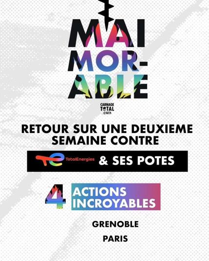 💥 MaiMorable : Total tiendra son AG le 23 mai. Tout au long du mois, nous appelons à multiplier les actions contre la multinationale.