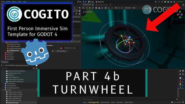 Video thumbnail for a tutorial on how to set up turn wheels in Cogito and Godot Engine 4.