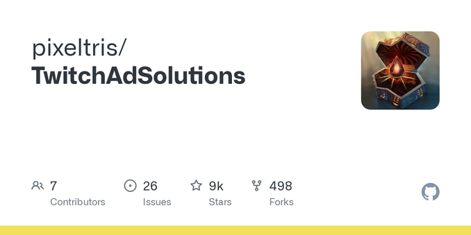 Contribute to pixeltris/TwitchAdSolutions development by creating an account on GitHub.