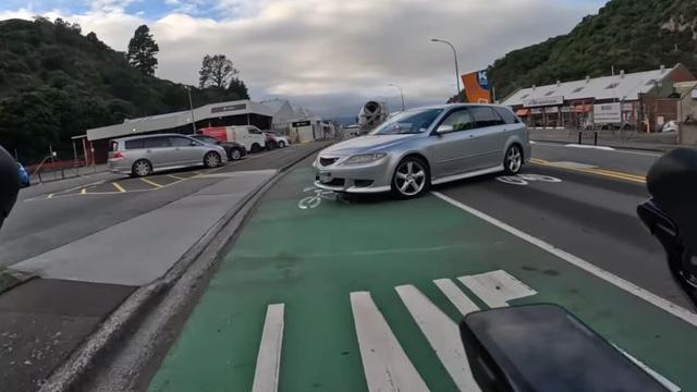 Wellington cyclist’s close call after being cut off by car highlights dangers