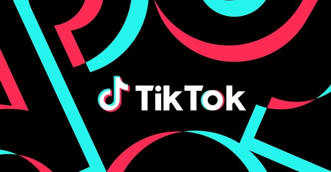 An image showing the TikTok logo on a black background