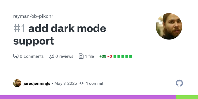 Pikchr by default renders an SVG using black elements and a transparent background. When this picture is shown against a dark or black background, it can&#39;t be seen. But Pikchr has support for d...
