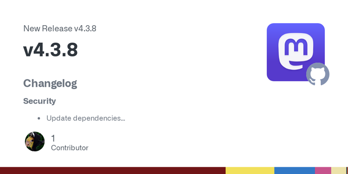 Changelog
Security

Update dependencies
Check scheme on account, profile, and media URLs (GHSA-x2rc-v5wx-g3m5)

Added

Add warning for REDIS_NAMESPACE deprecation at startup (#34581 by @ClearlyClai...