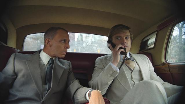 THE APPRENTICE, from left: Jeremy Strong as Roy Cohn, Sebastian Stan as Donald Trump, 2024. THE APPRENTICE, from left: Jeremy Strong as Roy Cohn, Sebastian Stan as Donald Trump, 2024.