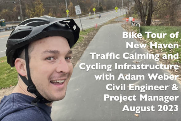 screenshot from intro to video on bike tour of New Haven infrastructure