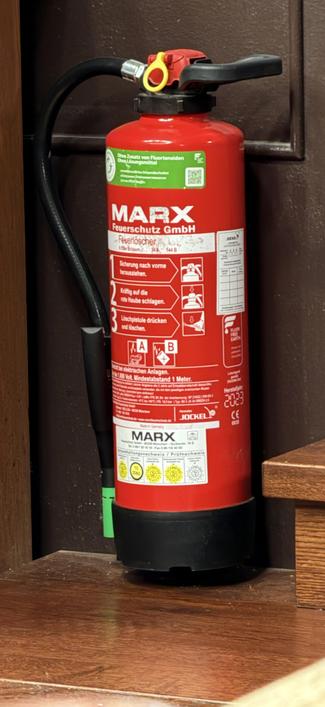 A German fire extinguisher from the brand Marx