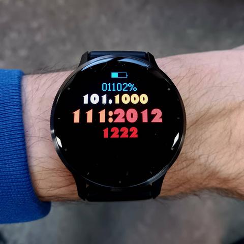 Watch with time encoded in base-three. The minutes show 2012, which is 59 in decimal.