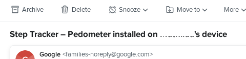 Step Tracker – Pedometer installed on [redacted]'s device