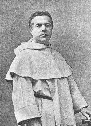 Photographie en noir et blanc d’Henri Didon, portant une tenue de prêtre dominicain.