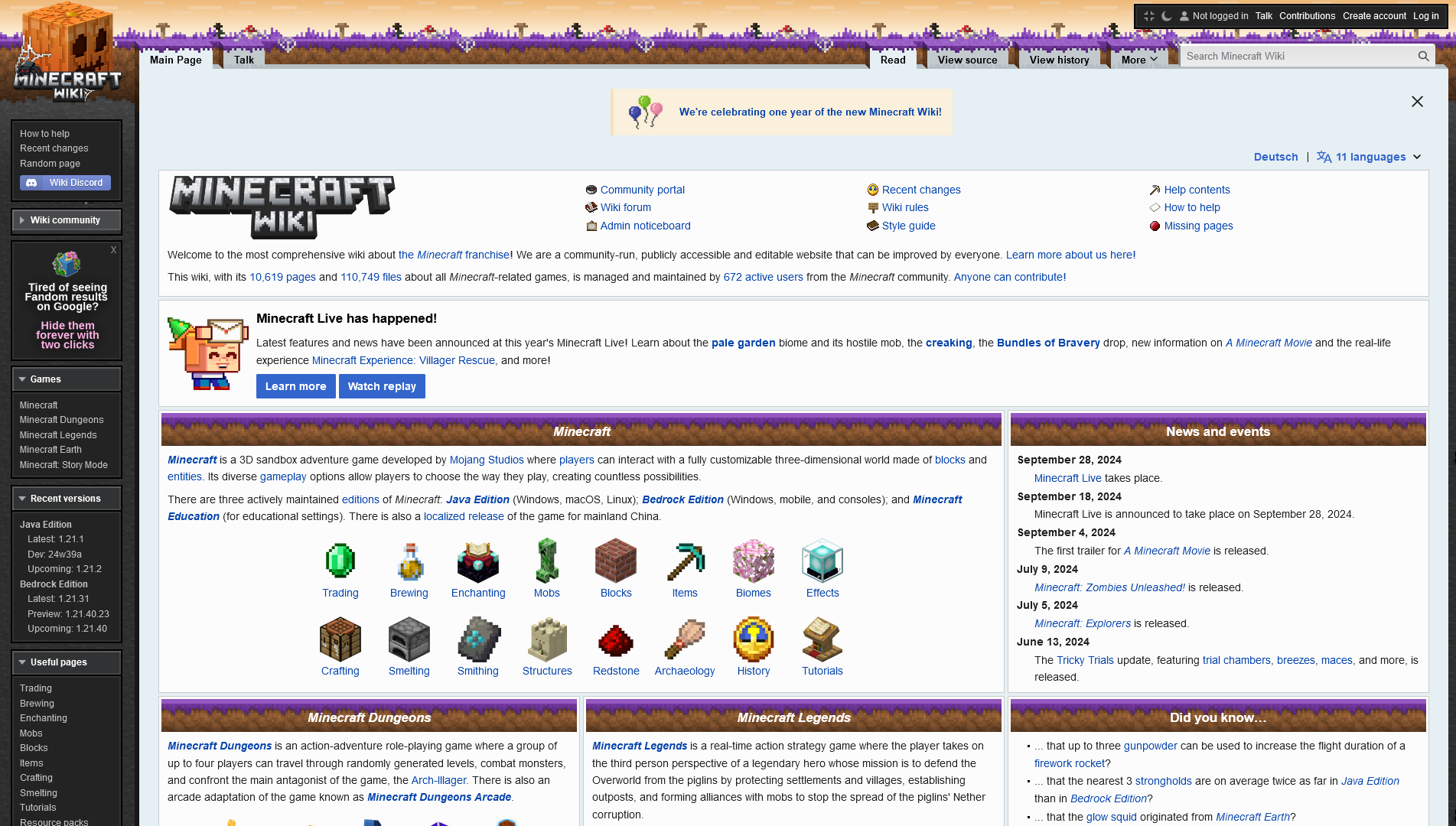 Minecraft Wiki (@MinecraftWikiEN@wikis.world) - Wikis World